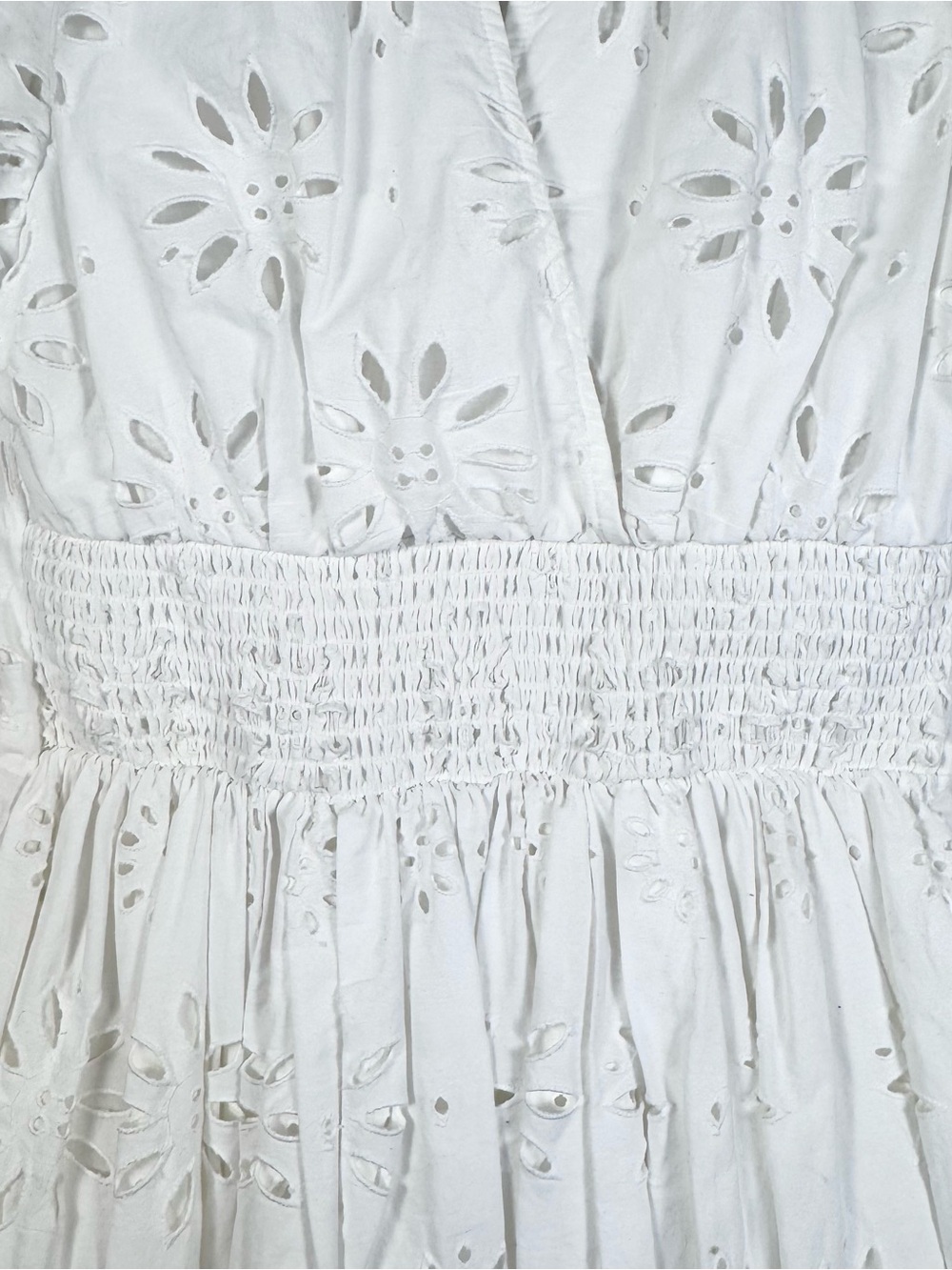 Maeve Anthropologie White Eyelet Midi Dress Small Cottagecore Coastal - Picture 8 of 13